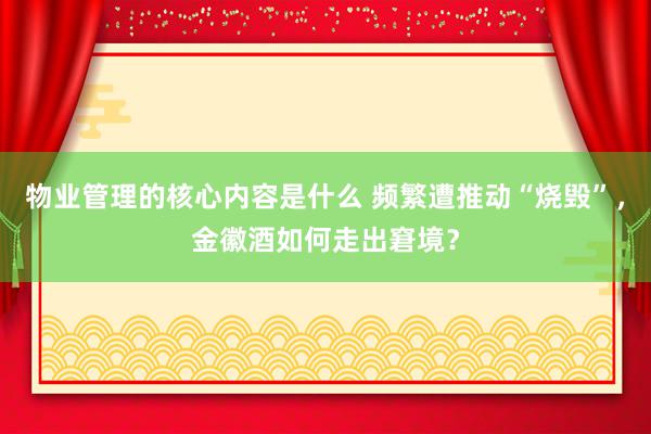 物业管理的核心内容是什么 频繁遭推动“烧毁”，金徽酒如何走出窘境？