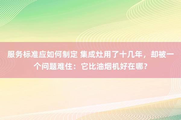 服务标准应如何制定 集成灶用了十几年，却被一个问题难住：它比油烟机好在哪？