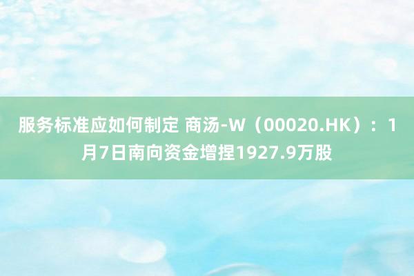 服务标准应如何制定 商汤-W（00020.HK）：1月7日南向资金增捏1927.9万股