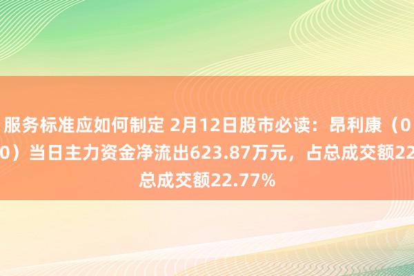 服务标准应如何制定 2月12日股市必读：昂利康（002940）当日主力资金净流出623.87万元，占总成交额22.77%